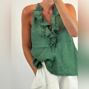 Zara Green Blouse Top